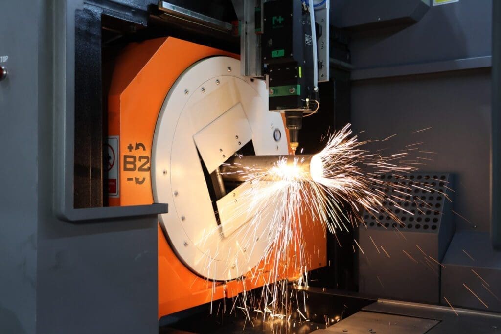 UTE Tube laser cutting a tube