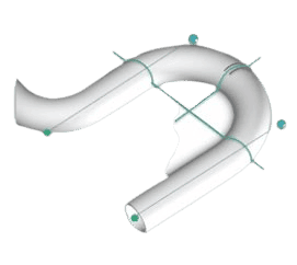 VTube-LASER split bend feature screen
